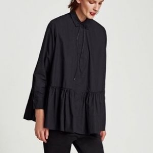 ZARA Poplin Mini Dress / Tunic Button Down